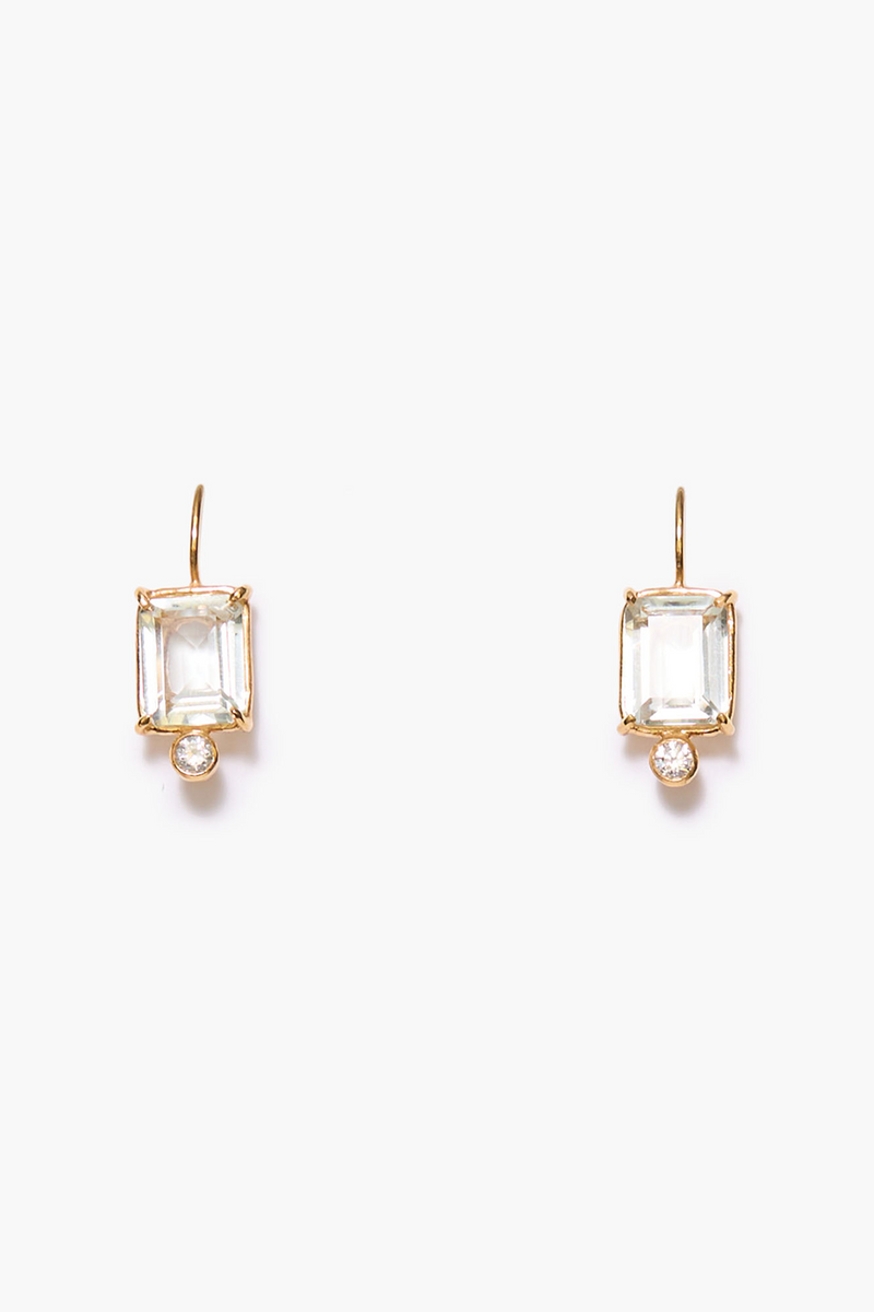 Chapel Earrings Green Amethyst