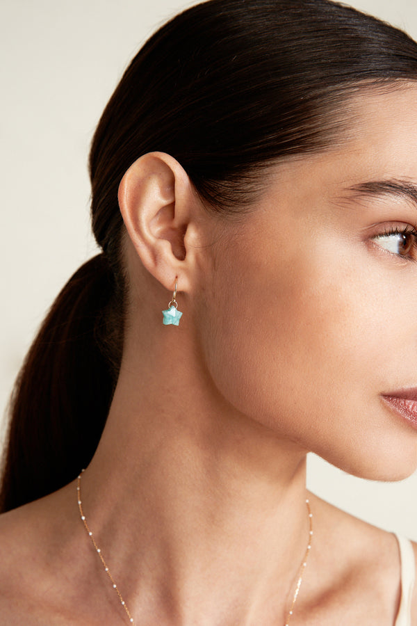 14k Stella Earrings Amazonite