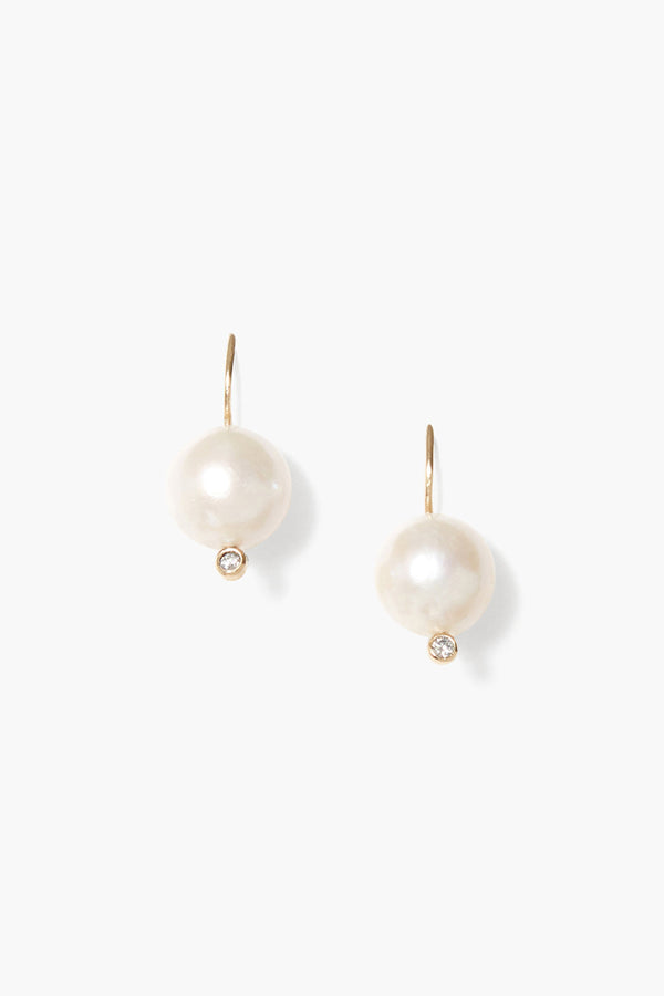 14k Kaia Earrings White Pearl