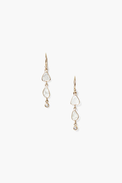 14k Annalise Tiered Diamond Earrings Yellow Gold