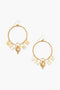 Clover Hoop Earrings Citrine Mix