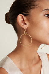 Rhiannon Hoop Earrings Yellow Gold