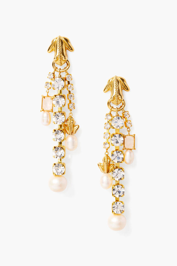 Pippa Cascade Earrings White Pearl