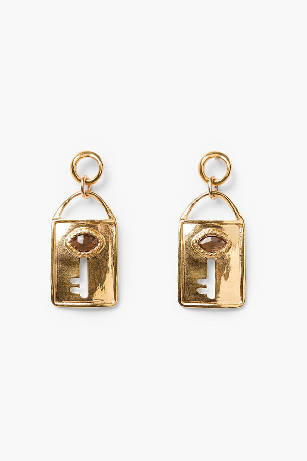 Padlock Earrings Gold