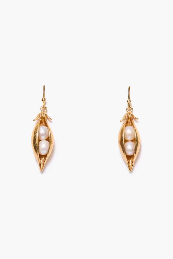 Peapod Earrings Gold