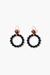 Caspia Hoop Earrings Onyx