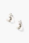 Olive Branch Hoop Earrings Mini Silver