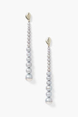 Marion Drop Earrings Grey Pearl