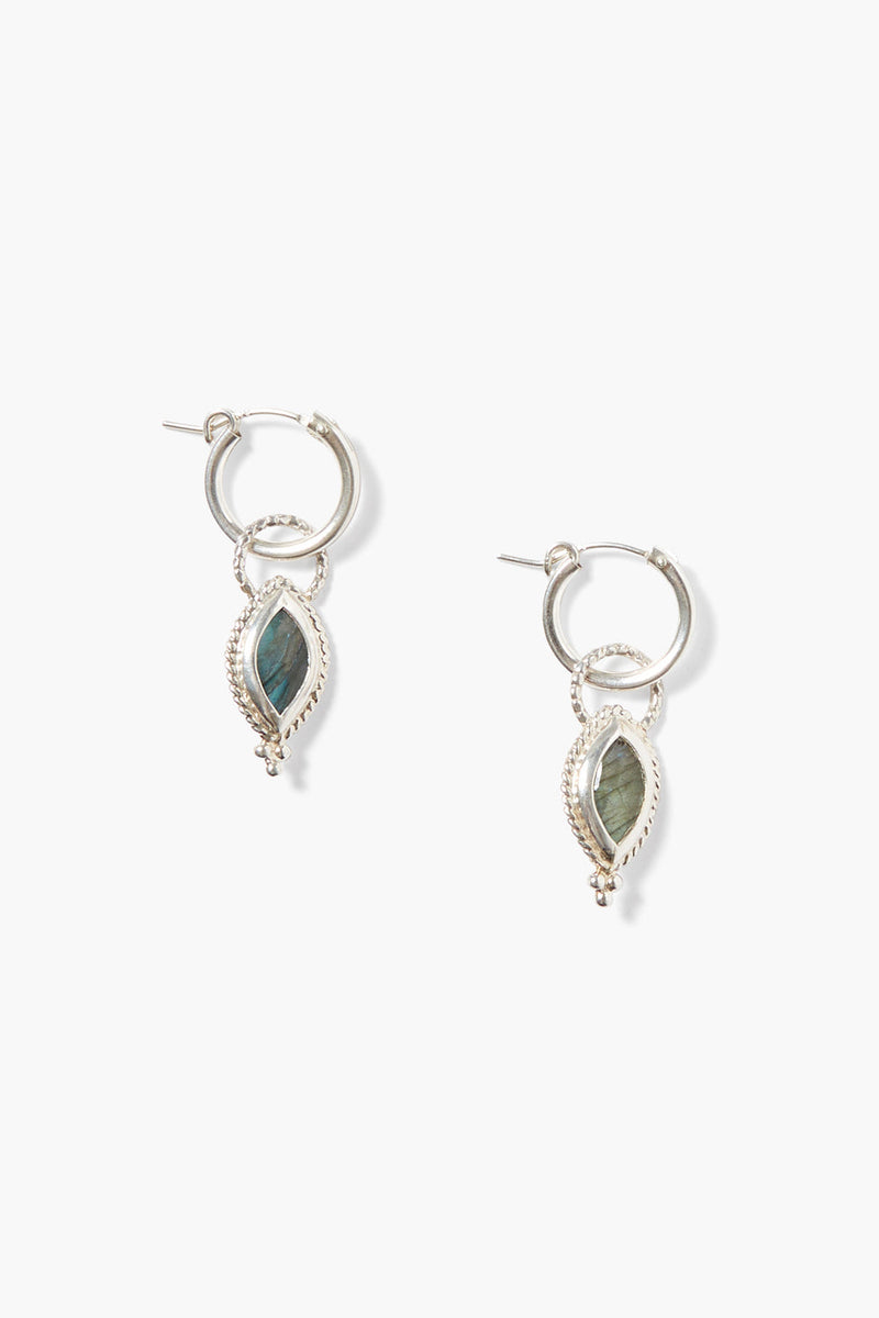 Tavi Hoop Earrings Labradorite