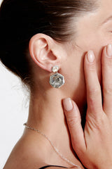 Fortuna Coin Earrings Silver