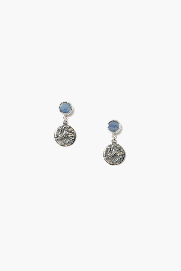 Pegasus Drop Earrings Silver Mix