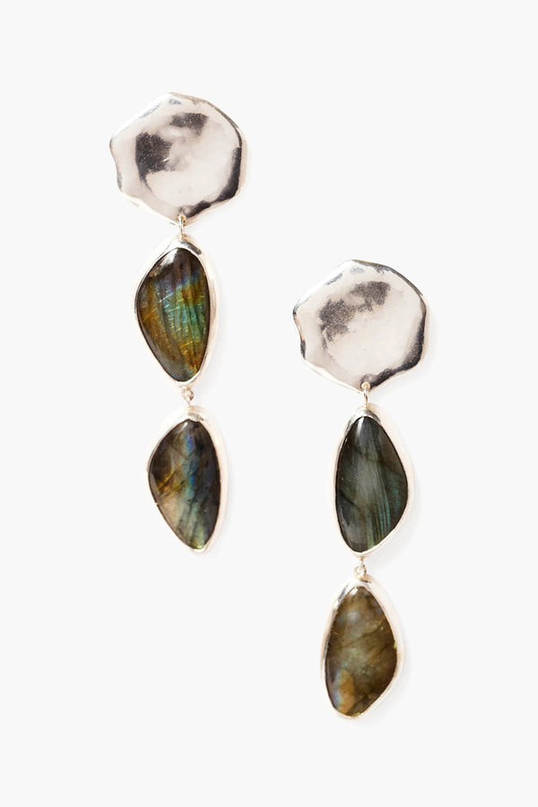 Yasmine Tiered Earrings Labradorite