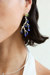 Branch Earrings Peridot Mix