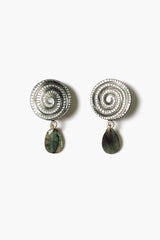 Nautilus Clip-On Earrings Black MOP
