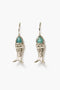Mini Koi Earrings Turquoise