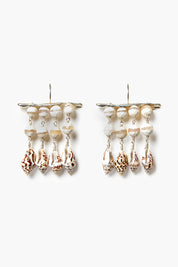 Cassis Waterfall Earrings White Agate