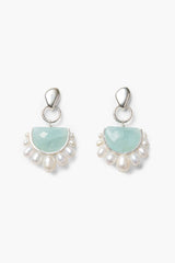 Luna Arc Earrings Aquamarine