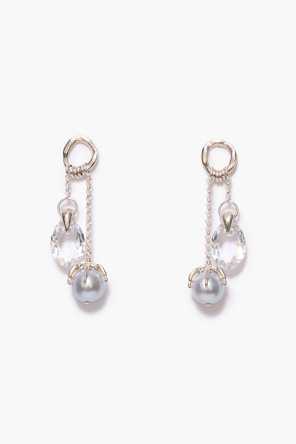 Lark Crystal Drop Earrings Clear