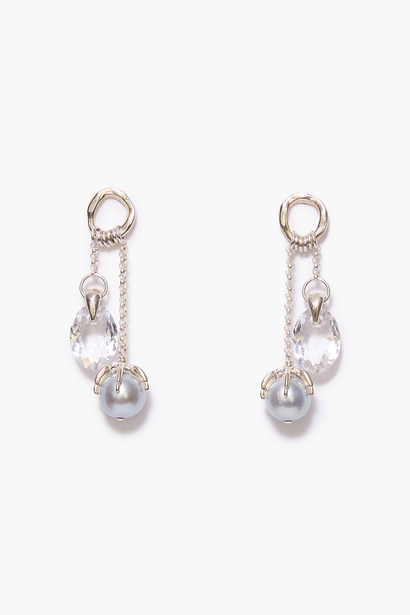 Lark Crystal Drop Earrings Clear