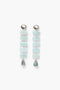 Fishbone Tiered Earrings Aquamarine