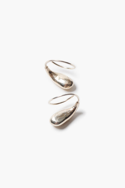 Serpentine Coil Earrings Silver