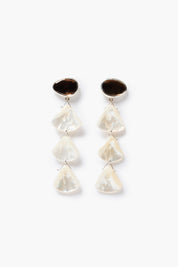 Scale Earrings White MOP