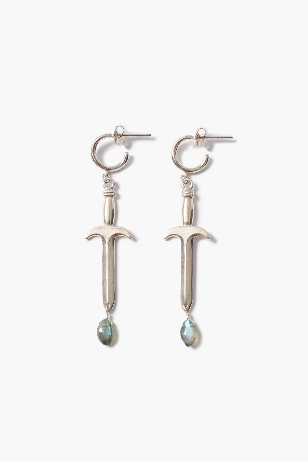 Dagger Earrings Labradorite