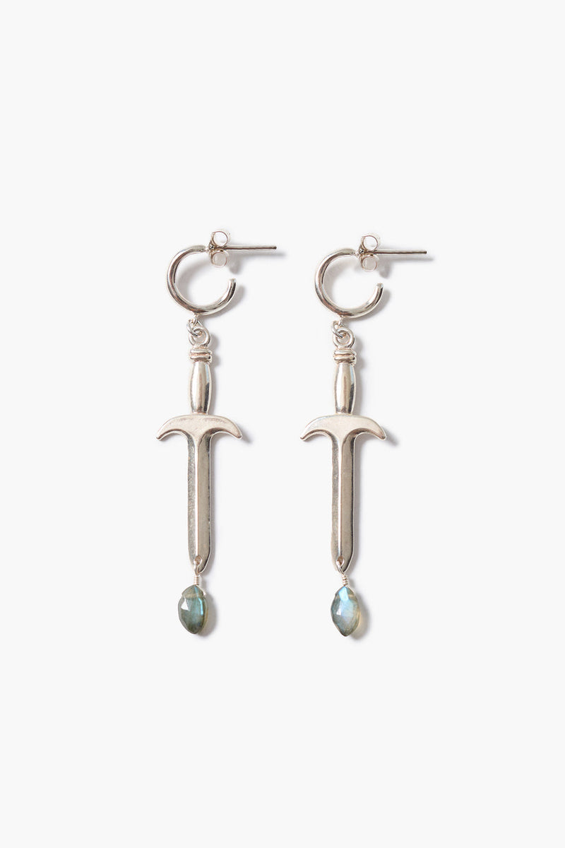 Dagger Earrings Labradorite
