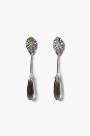 Fluted Drop Earrings Smoky Quartz