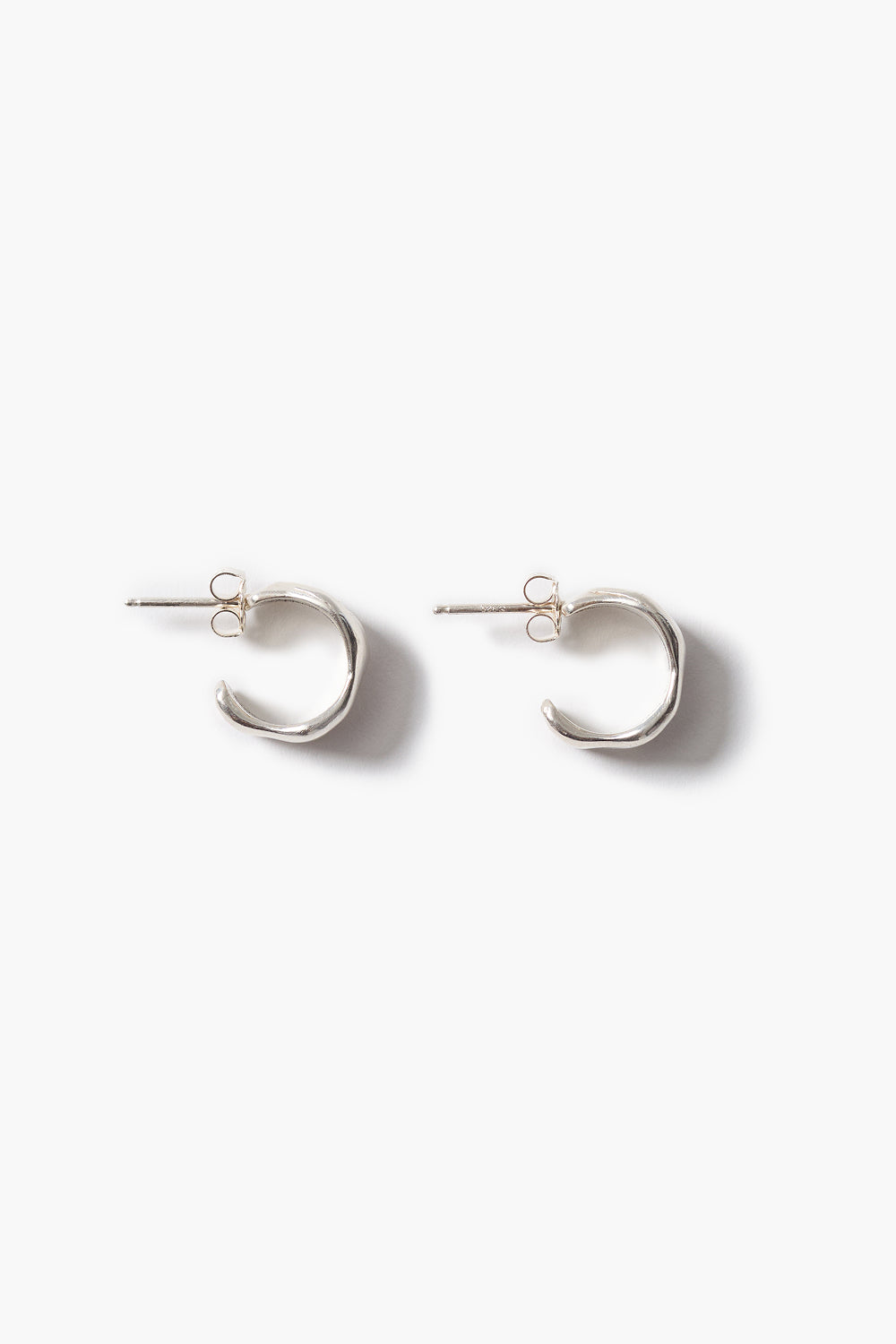 Cuff Hoop Earrings Silver