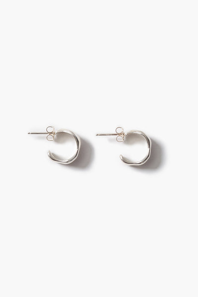 Cuff Hoop Earrings Silver