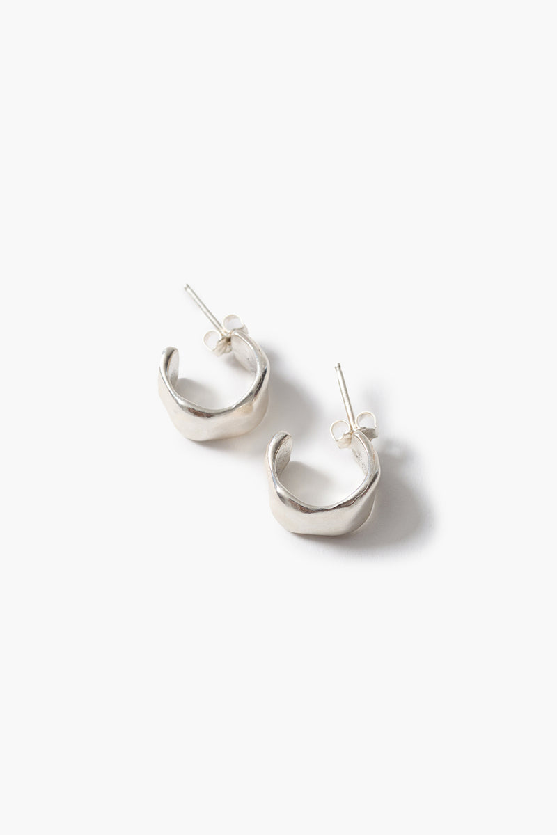 Cuff Hoop Earrings Silver