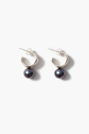 Cuff Hoop Earrings Peacock Pearl