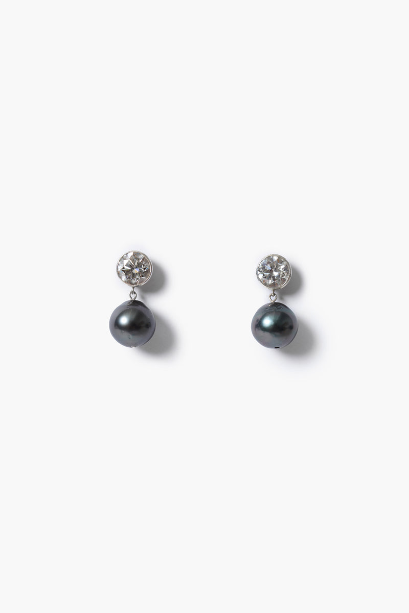 Eliza Earrings Tahitian Pearl