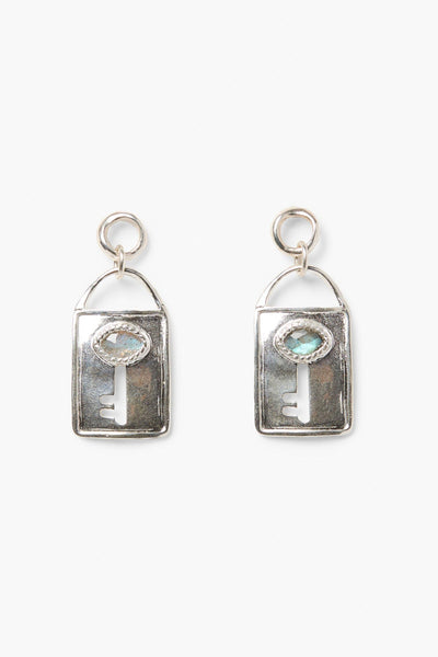 Padlock Earrings Silver