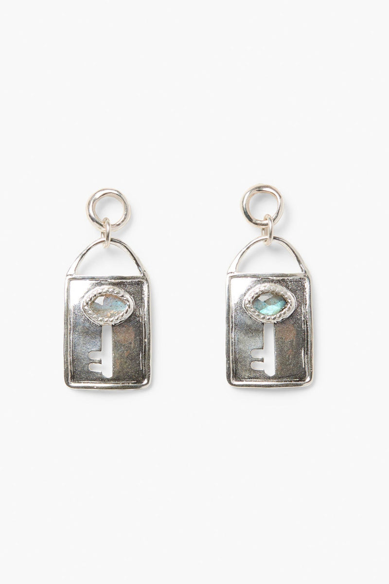 Padlock Earrings Silver