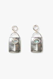 Padlock Earrings Silver