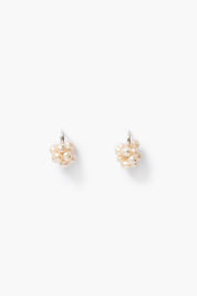 Mini Cluster Hoop Earrings Pearl