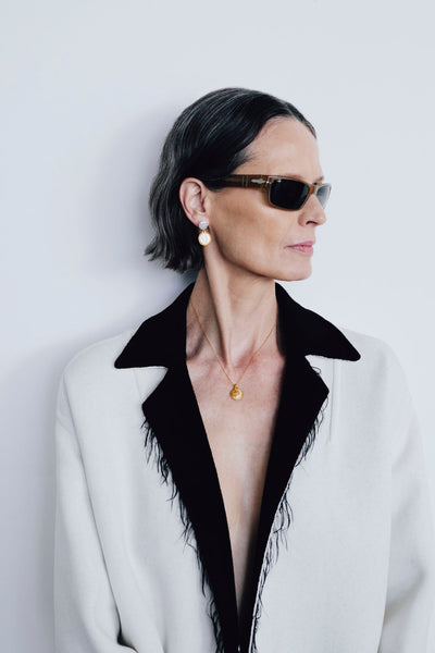 Catriona Drop Earrings White Pearl