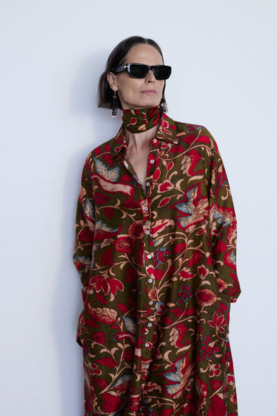 Dove Shirt Dress Olive by Chan Luu