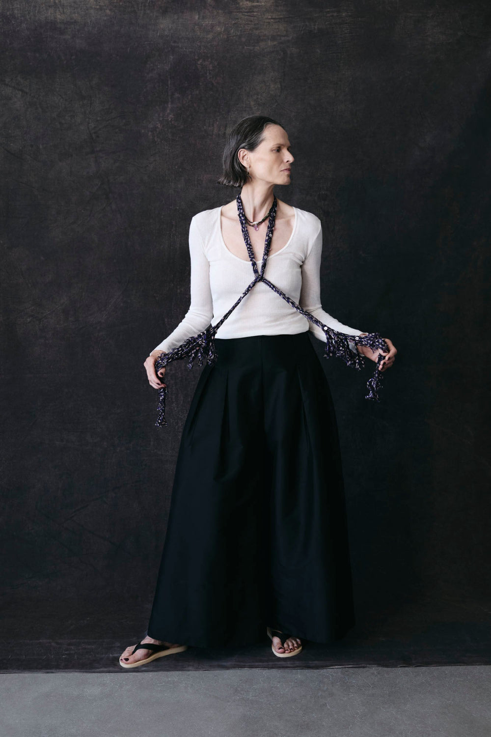 Techno Taffeta Ultra Wide Leg Trouser Black – Chan Luu