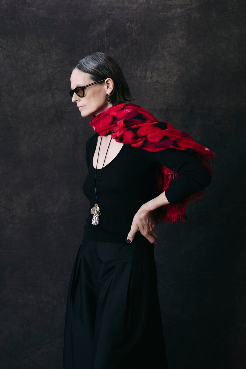 black dress red scarf Lola Dress w. Scarf main image 0