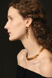 Angie Earrings Whiskey Quartz