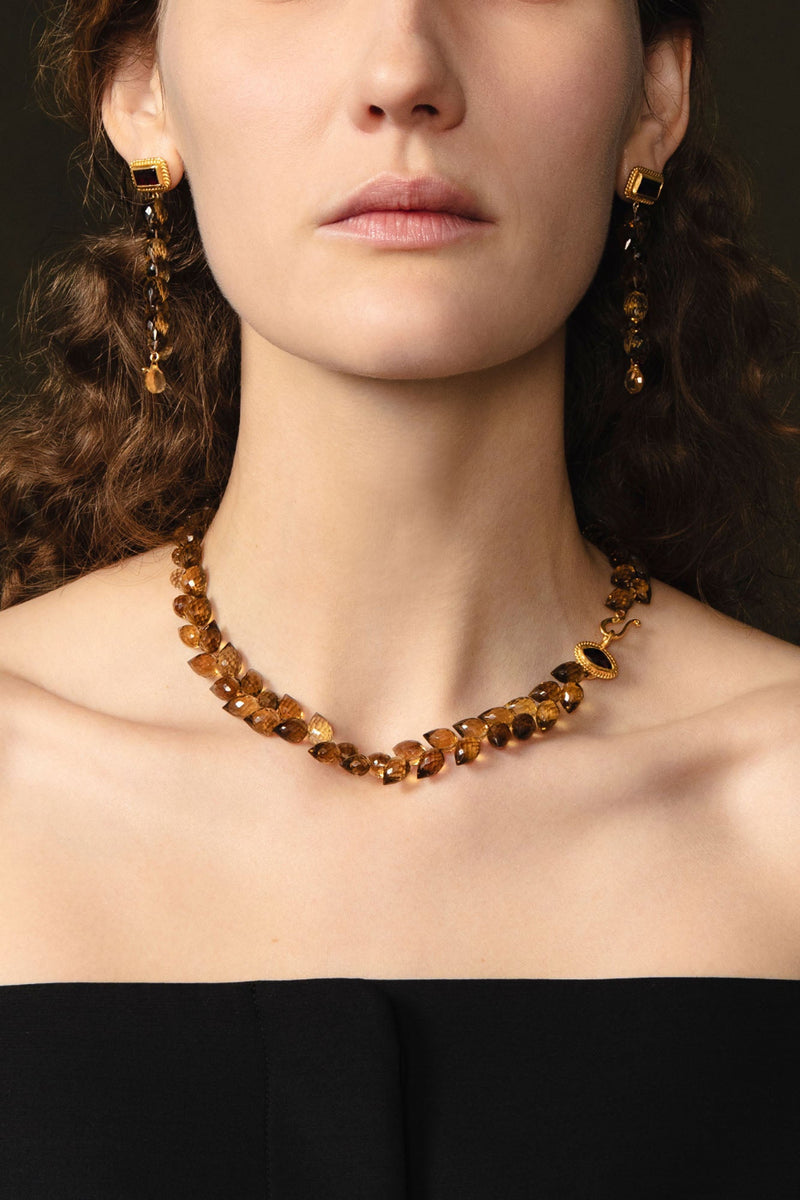 Angie Necklace Whiskey Quartz