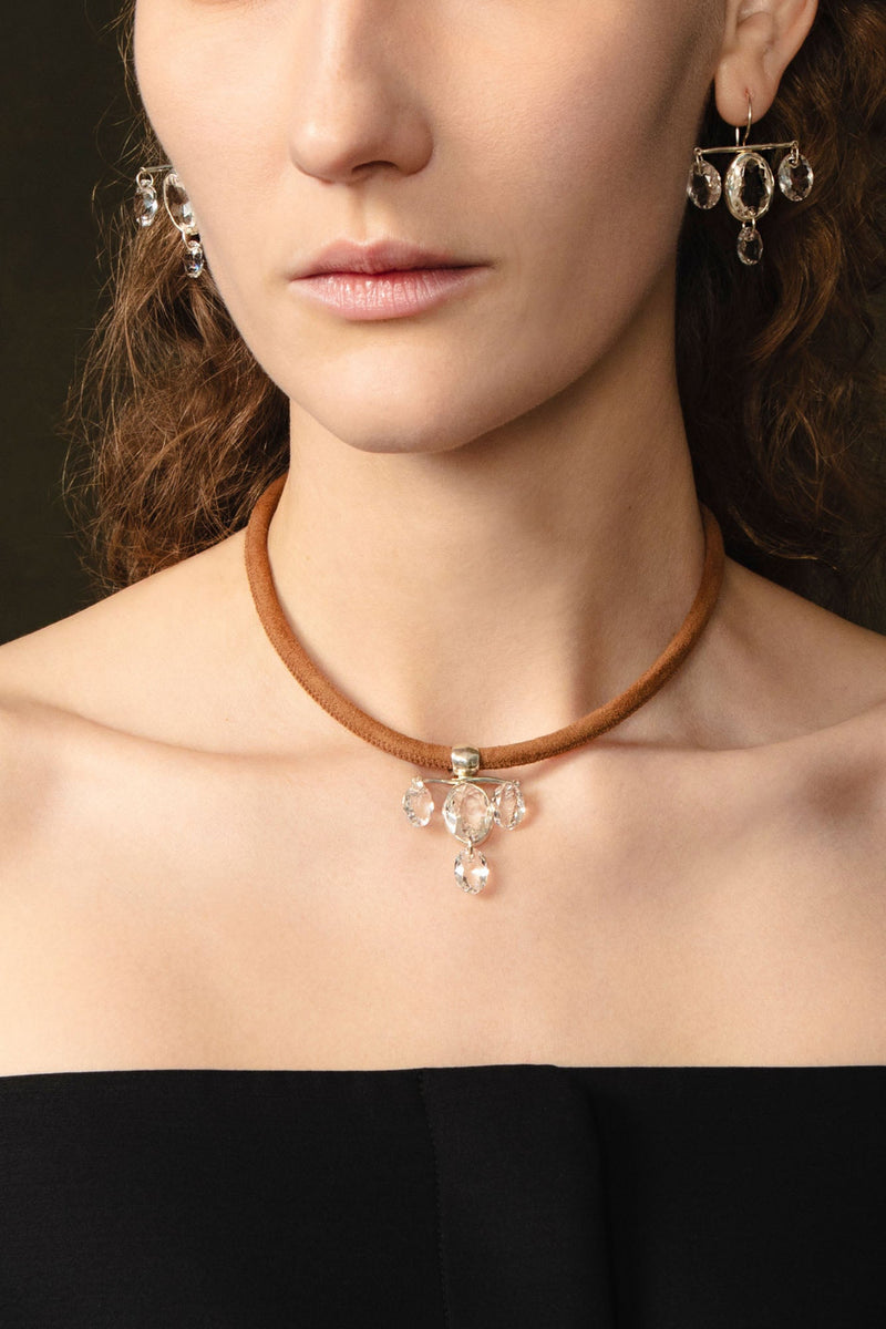 Caroline Earrings Clear Crystal