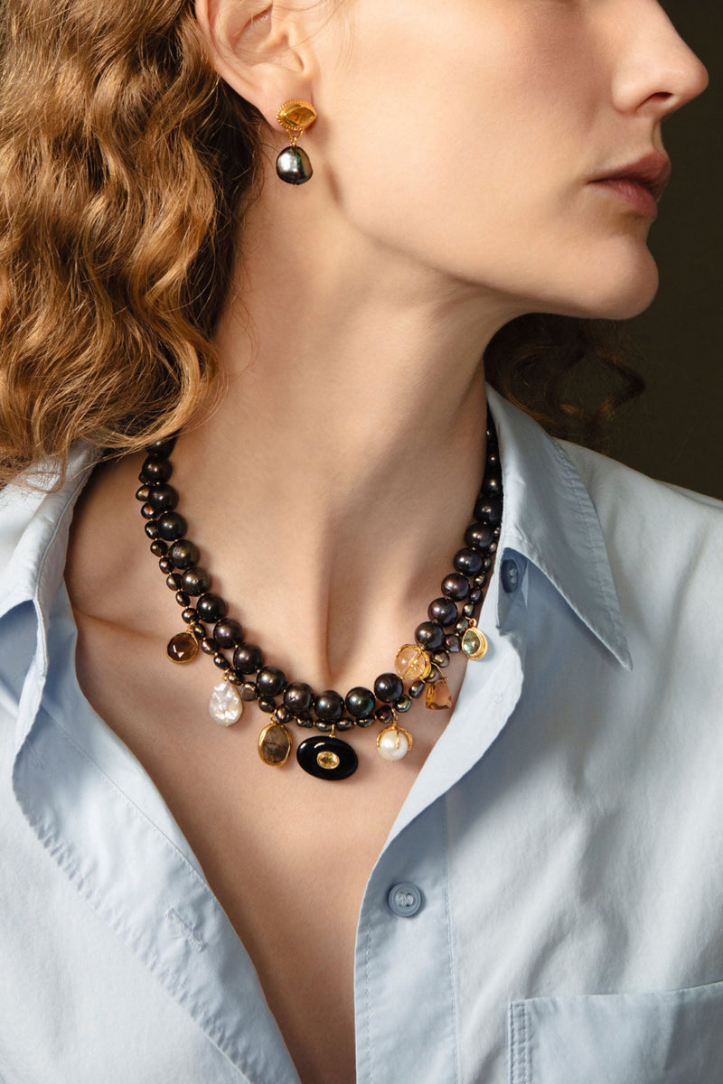 Lark Necklace Peacock Pearl