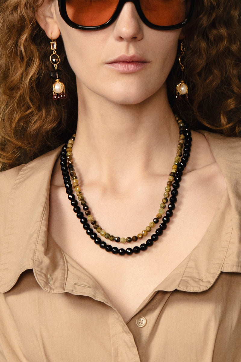 Gaia Duo Necklace Onyx
