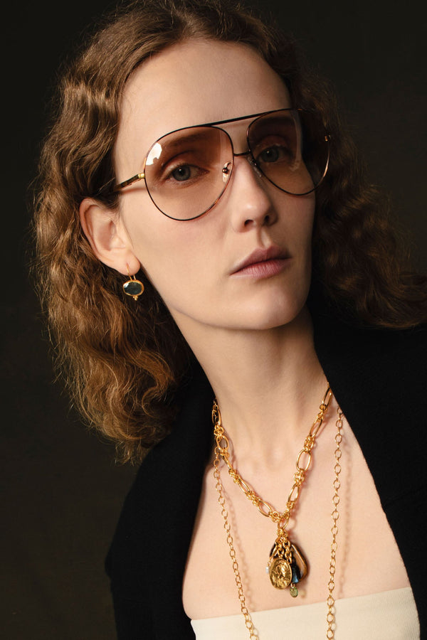 Horizon Earrings Labradorite