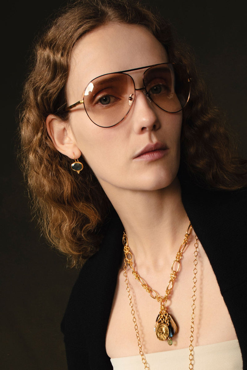 Horizon Earrings Labradorite