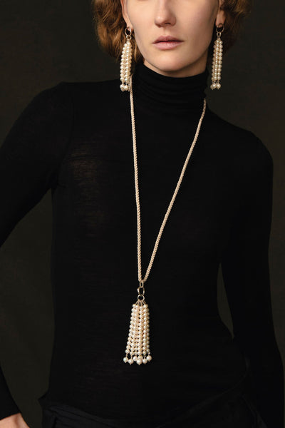 Pampille Necklace White Pearl